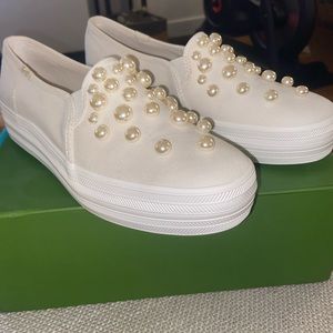 Kate Spade x Keds Wedding Pearl Sneakers size 8